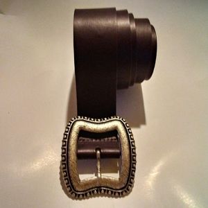 Punto Fibbia Leather Belt Italy Wm Med 34-38" EUC